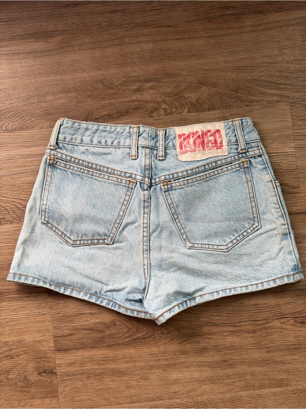 BONGO Vintage 90s Light-Wash Micro Short